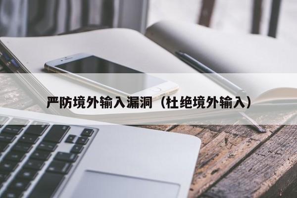 严防境外输入漏洞（杜绝境外输入）
